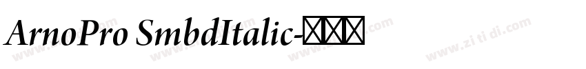 ArnoPro SmbdItalic字体转换